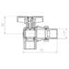 Кран з американкою кутовий KOER EXTREME KE.228-15 - 1/2" ручка "метелик" червона Кран з американкою кутовий KOER EXTREME KE.228-15 - 1/2" ручка "метелик" червона