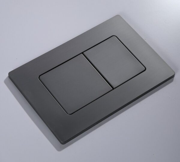 Панель змиву KOER KT-0602-07 240x160x10mm пластикова, кнопка квадратна (колір графіт) Панель змиву KOER KT-0602-07 240x160x10mm пластикова, кнопка квадратна (колір графіт)