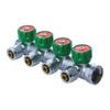 Колектор для теплої підлоги з фітингом Koer KR.1121-4 3/4"x4 ways