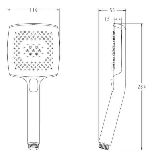 Лійка для душу KOER KP-0409-01, 4 функції (Колір хром) Лійка для душу KOER KP-0409-01, 4 функції (Колір хром)