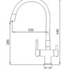 Змішувач для кухні з виходом для питної води KOER KB-72023-01 (Колір хром+силіконовий вилив сірий) Змішувач для кухні з виходом для питної води KOER KB-72023-01 (Колір хром+силіконовий вилив сірий)