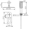 Душова система вбудована KOER KB-62028-01, 2 функції (Колір хром)