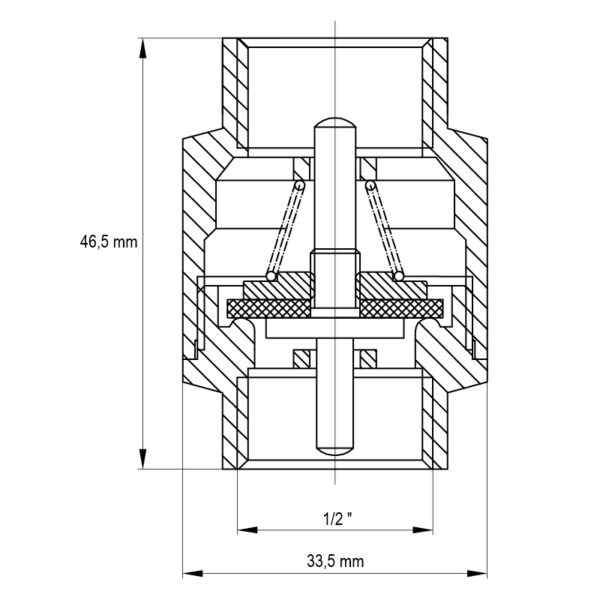 Клапан зворотний 1/2" (Koer KR.171) Клапан зворотний 1/2" (Koer KR.171)