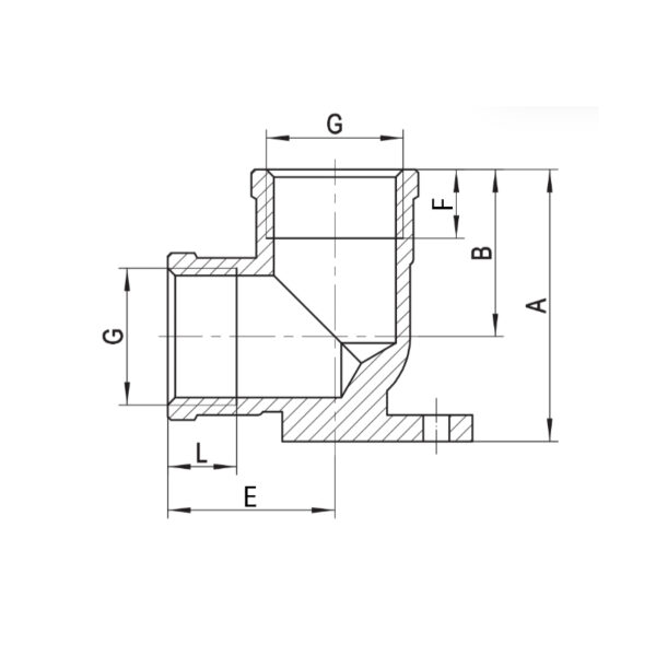 Водорозетка Koer KF.V06FF - 1/2" FF Водорозетка Koer KF.V06FF - 1/2" FF