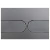 Панель змиву KOER KT-0604-07 240x160x10mm пластикова, кнопка закруглена (колір графіт)