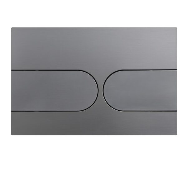 Панель змиву KOER KT-0604-07 240x160x10mm пластикова, кнопка закруглена (колір графіт)