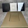 Панель змиву KOER KT-0607-12 157x198x3mm пластикова, кнопка квадратна (колір матове золото)