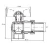Кран з американкою 3/4" "антіпротечка"(Koer KR.228.W-Gi) кутовий білий Кран з американкою 3/4" "антіпротечка"(Koer KR.228.W-Gi) кутовий білий