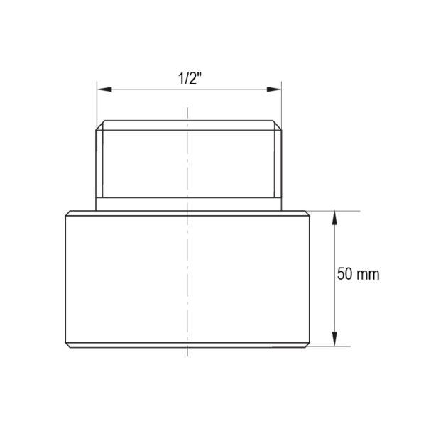 Подовжувач 1/2" 50мм (хром) Koer KF.E06-50.CHR Подовжувач 1/2" 50мм (хром) Koer KF.E06-50.CHR