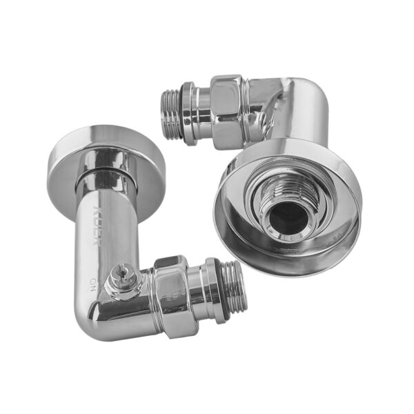 Комплект кранів рушникосушарки кутовий M1/2''xM1/2'' запірний хромований KOER KR.SET.550 Комплект кранів рушникосушарки кутовий M1/2''xM1/2'' запірний хромований KOER KR.SET.550