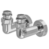 Комплект кранів рушникосушарки кутовий M1/2''xM1/2'' запірний хромований KOER KR.SET.550 Комплект кранів рушникосушарки кутовий M1/2''xM1/2'' запірний хромований KOER KR.SET.550