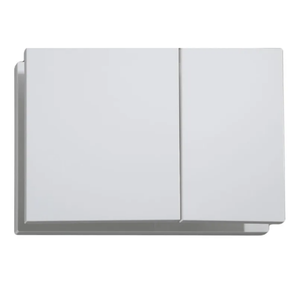 Панель змиву KOER KT-0610-03 240x160x32mm пластикова, кнопка квадратна (колір білий) Панель змиву KOER KT-0610-03 240x160x32mm пластикова, кнопка квадратна (колір білий)