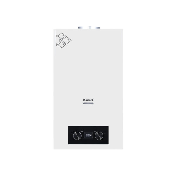 Газова колонка Koer KWH.G0110 WHITE димохідна 10 л/хв, колір білий Газова колонка Koer KWH.G0110 WHITE димохідна 10 л/хв, колір білий