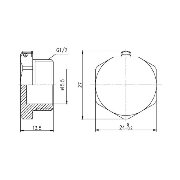 Заглушка Thermo Alliance Forte 1/2" ЗР SF35315 Заглушка Thermo Alliance Forte 1/2" ЗР SF35315