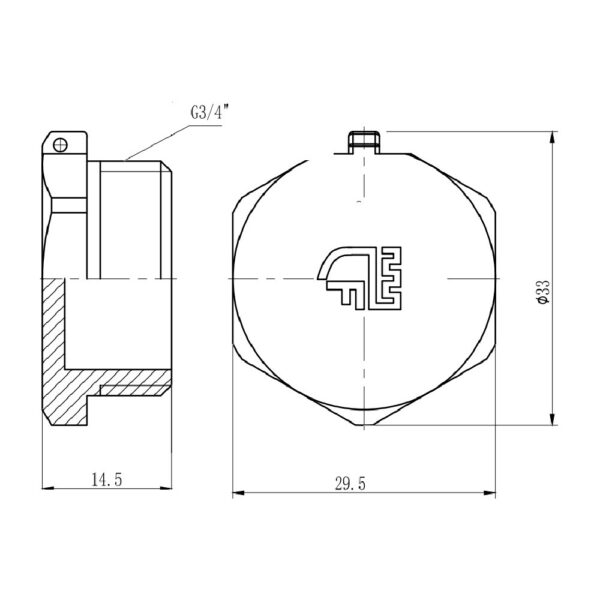 Заглушка Thermo Alliance Forte 3/4" ЗР SF35320