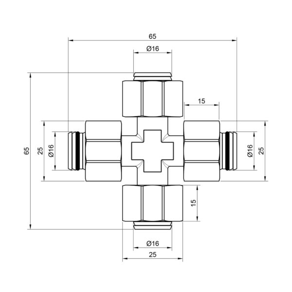 Хрестовина обтискна Thermo Alliance Standart 16 SD150W16161616