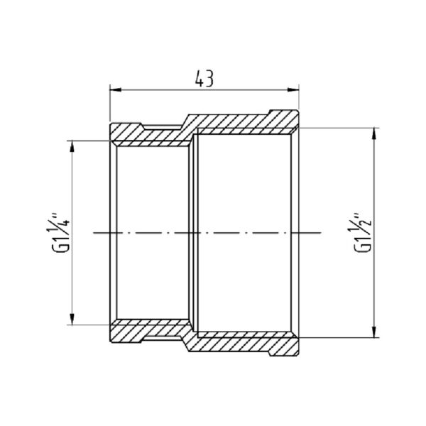 Муфта редукційна Thermo Alliance Forte 1 1/2х1" 1/4 ВВ SF3574032 Муфта редукційна Thermo Alliance Forte 1 1/2х1" 1/4 ВВ SF3574032