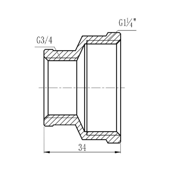 Муфта редукційна Thermo Alliance Forte 1 1/4х3/4" ВВ SF3573220 Муфта редукційна Thermo Alliance Forte 1 1/4х3/4" ВВ SF3573220