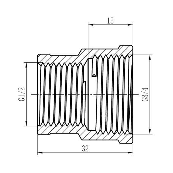 Муфта редукційна Thermo Alliance Forte 1/2"х3/4" ВВ SF3572015 Муфта редукційна Thermo Alliance Forte 1/2"х3/4" ВВ SF3572015