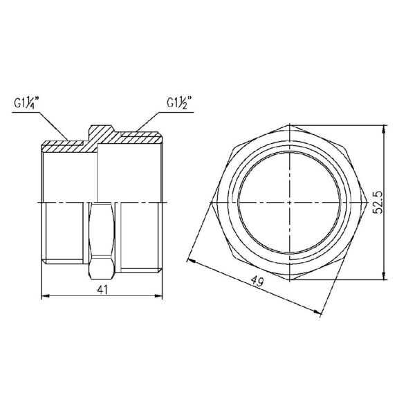 Ніпель редукційний Thermo Alliance Forte 1 1/2"х11/4" SF3594032 Ніпель редукційний Thermo Alliance Forte 1 1/2"х11/4" SF3594032