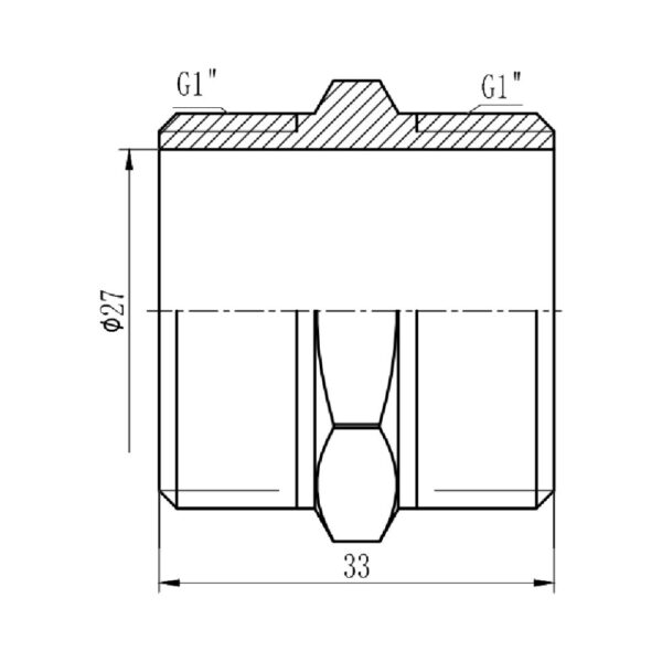 Ніпель Thermo Alliance Forte 1" SF35825 Ніпель Thermo Alliance Forte 1" SF35825