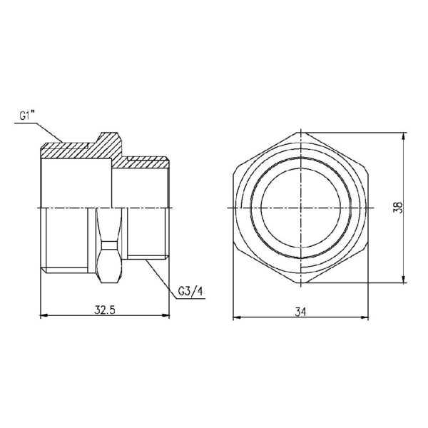 Ніпель редукційний Thermo Alliance Forte 1" х3/4" SF3592520 Ніпель редукційний Thermo Alliance Forte 1" х3/4" SF3592520