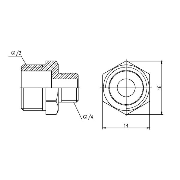 Ніпель редукційний Thermo Alliance Forte 1/2"х1/4" SF359156 Ніпель редукційний Thermo Alliance Forte 1/2"х1/4" SF359156