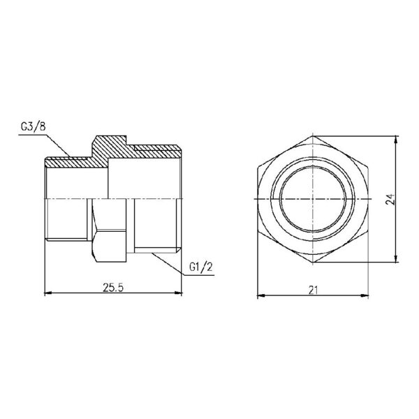 Ніпель редукційний Thermo Alliance Forte 1/2"х3/8" SF359159 Ніпель редукційний Thermo Alliance Forte 1/2"х3/8" SF359159