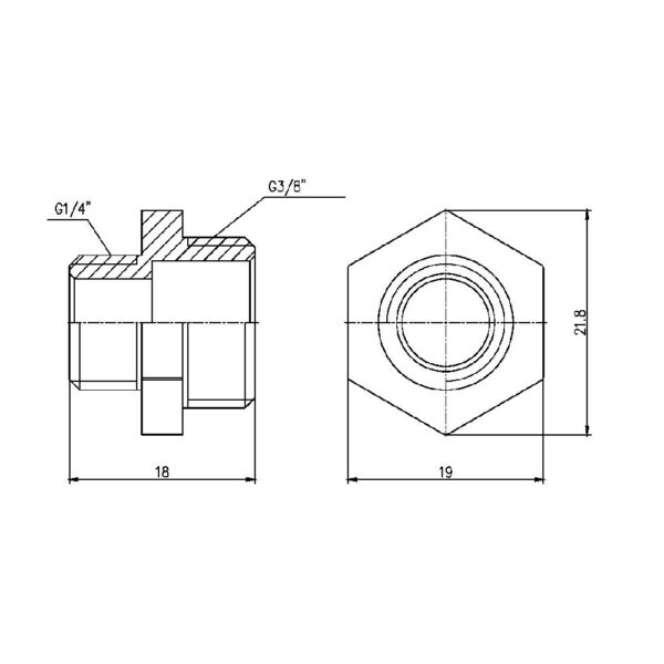 Ніпель редукційний Thermo Alliance Forte 3/8"х1/4" SF35996