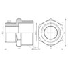 Ніпель редукційний Thermo Alliance Forte 3/4"х1/2" хром SF359H2015 Ніпель редукційний Thermo Alliance Forte 3/4"х1/2" хром SF359H2015