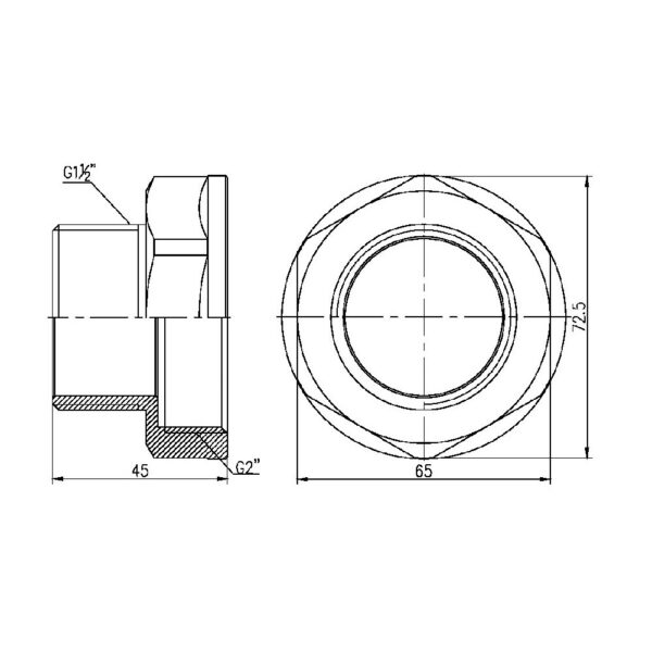Перехід Thermo Alliance Forte 2"х1" 1/2 ВЗ SF3605040 Перехід Thermo Alliance Forte 2"х1" 1/2 ВЗ SF3605040
