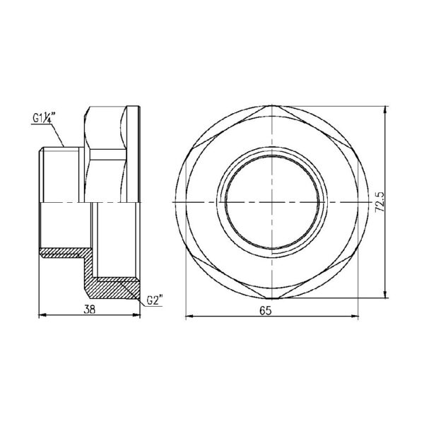 Перехід Thermo Alliance Forte 2"х1" 1/4 ВЗ SF3605032 Перехід Thermo Alliance Forte 2"х1" 1/4 ВЗ SF3605032