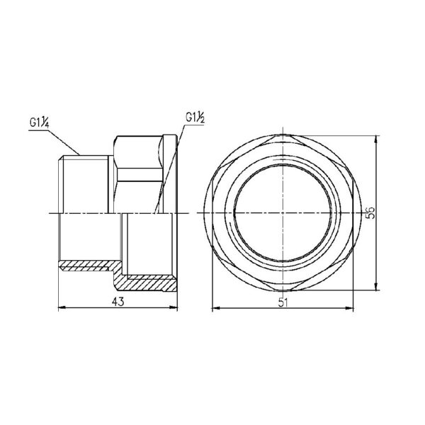 Перехід Thermo Alliance Forte 1" 1/2х1" 1/4 ВЗ SF3604032 Перехід Thermo Alliance Forte 1" 1/2х1" 1/4 ВЗ SF3604032
