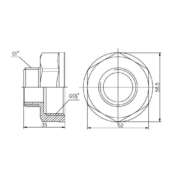 Перехід Thermo Alliance Forte 1" 1/2х1" ВЗ SF3604025 Перехід Thermo Alliance Forte 1" 1/2х1" ВЗ SF3604025