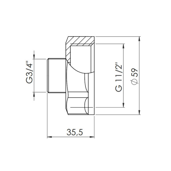 Перехід Thermo Alliance Forte 1" 1/2х3/4" ВЗ SF3604020 Перехід Thermo Alliance Forte 1" 1/2х3/4" ВЗ SF3604020