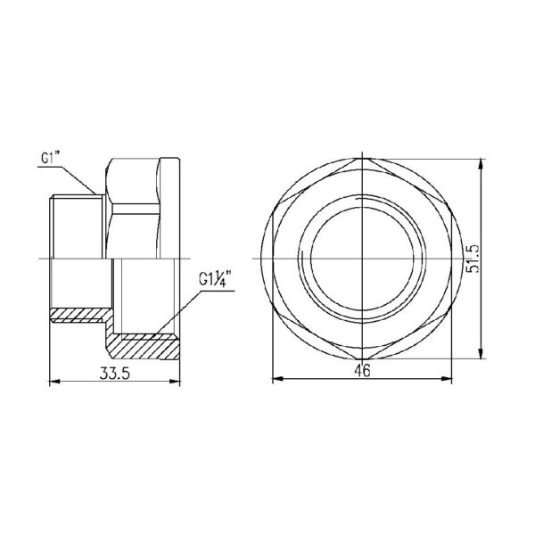 Перехід Thermo Alliance Forte 1" 1/4х1" ВЗ SF3603225 Перехід Thermo Alliance Forte 1" 1/4х1" ВЗ SF3603225