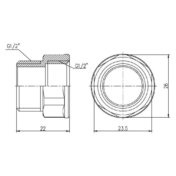 Перехід Thermo Alliance Forte 1/2" ВЗ SF3601515 Перехід Thermo Alliance Forte 1/2" ВЗ SF3601515