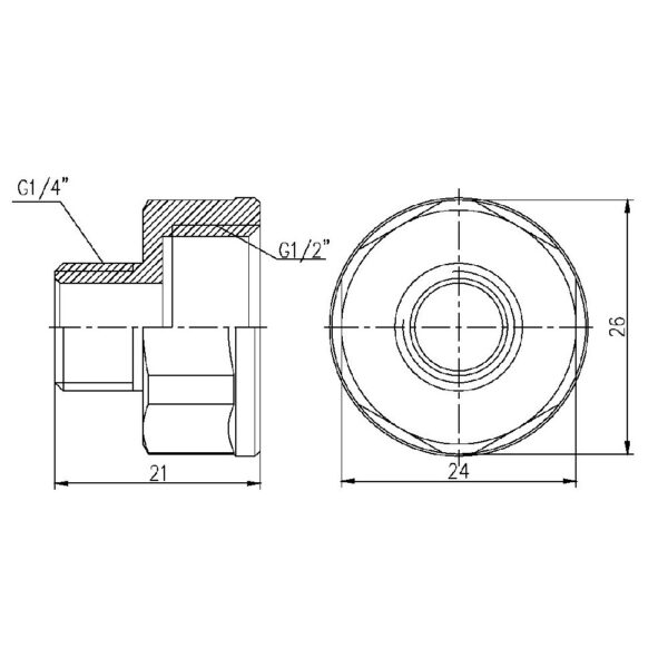 Перехід Thermo Alliance Forte 1/2"х1/4" ВЗ SF360156 Перехід Thermo Alliance Forte 1/2"х1/4" ВЗ SF360156