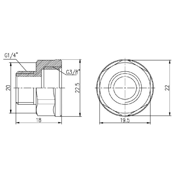 Перехід Thermo Alliance Forte 3/8"х3/4" ВЗ SF36096 Перехід Thermo Alliance Forte 3/8"х3/4" ВЗ SF36096