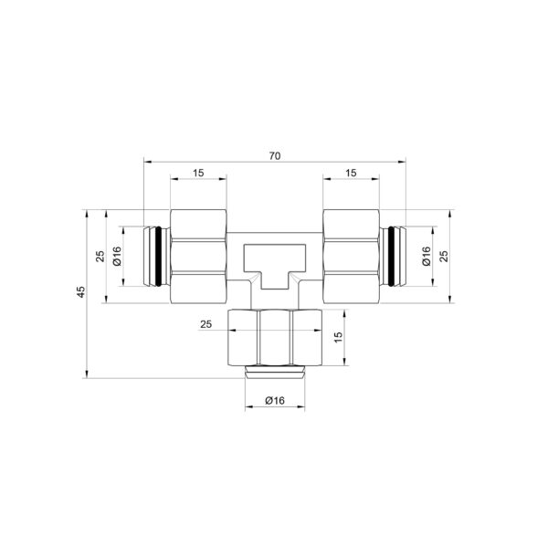 Трійник обтискний Thermo Alliance Standart 16 SD158W161616 Трійник обтискний Thermo Alliance Standart 16 SD158W161616