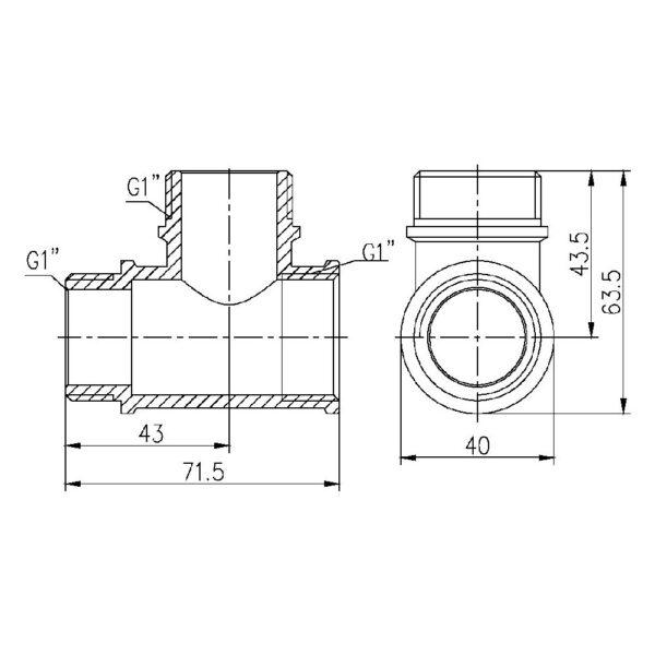 Трійник Thermo Alliance Forte 1" ВЗЗ SF36525 Трійник Thermo Alliance Forte 1" ВЗЗ SF36525