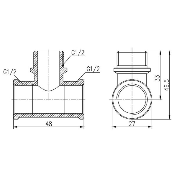 Трійник Thermo Alliance Forte 1/2" ВЗВ SF36415