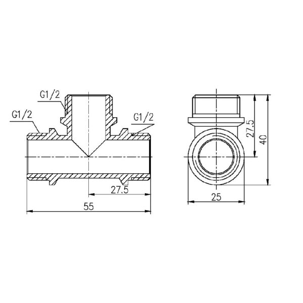 Трійник Thermo Alliance Forte 1/2" ЗЗ SF36715