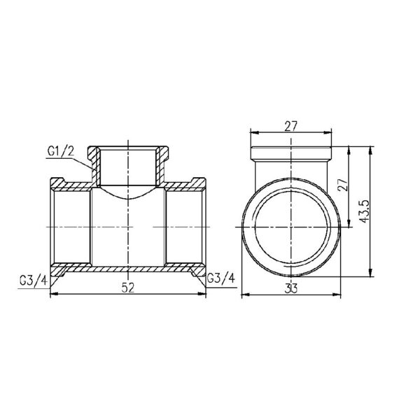Трійник редукційний Thermo Alliance Forte 3/4"х1/2"х3/4" ВВ SF362201520 Трійник редукційний Thermo Alliance Forte 3/4"х1/2"х3/4" ВВ SF362201520