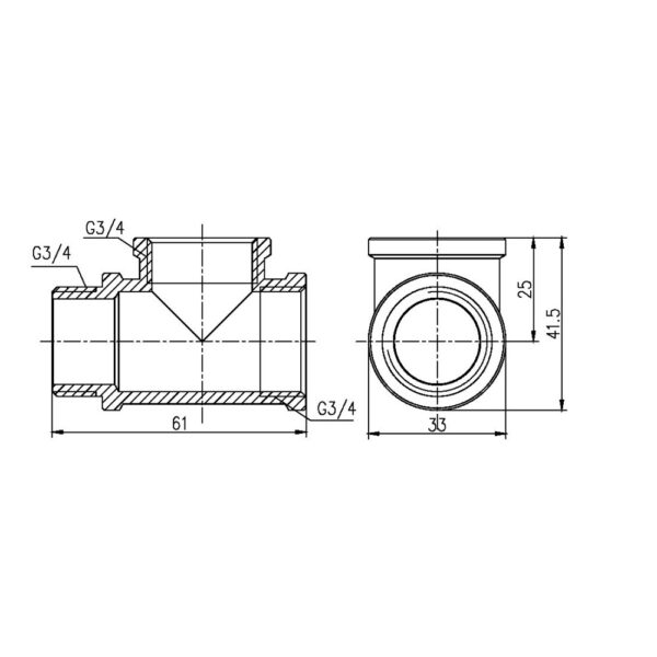 Трійник Thermo Alliance Forte 3/4" ВВЗ SF36320