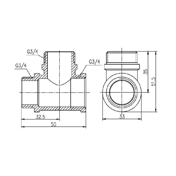 Трійник Thermo Alliance Forte 3/4" ВЗЗ SF36520 Трійник Thermo Alliance Forte 3/4" ВЗЗ SF36520