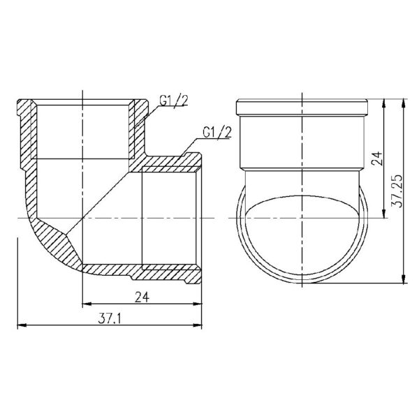 Кут Thermo Alliance Forte 1/2" ВВ SF36815 Кут Thermo Alliance Forte 1/2" ВВ SF36815