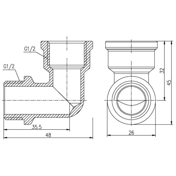 Кут Thermo Alliance Forte 1/2" ВЗ SF37215 Кут Thermo Alliance Forte 1/2" ВЗ SF37215