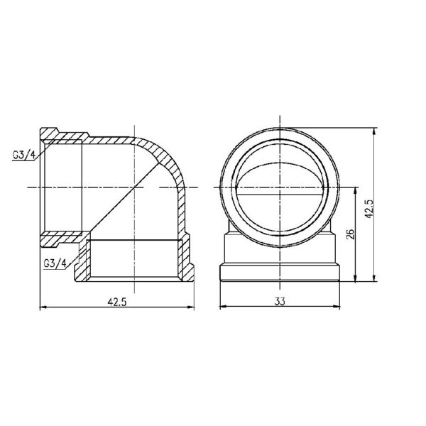 Кут Thermo Alliance Forte 3/4" ВВ SF36820 Кут Thermo Alliance Forte 3/4" ВВ SF36820