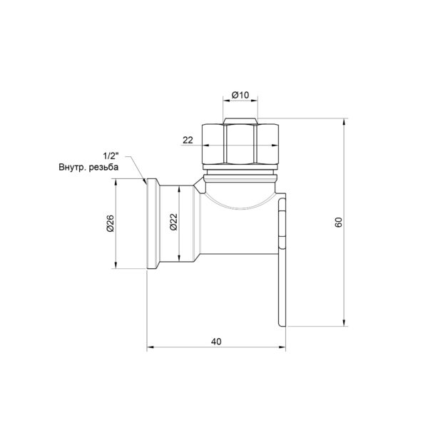 Кут обтискний Thermo Alliance Standart настінний 16х1/2" ВР SD162W1615 Кут обтискний Thermo Alliance Standart настінний 16х1/2" ВР SD162W1615